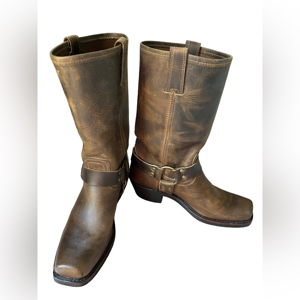 Classic Frye Harness Moto Boots
